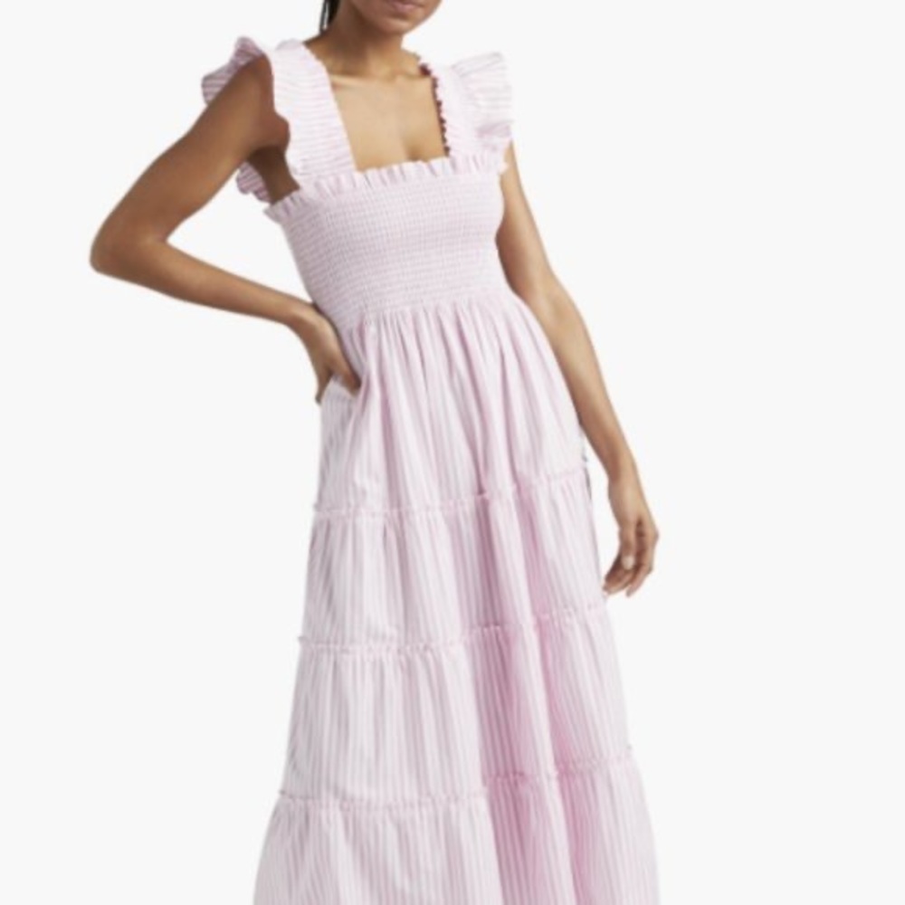 Hill House Ellie Nap Dress Bubblegum Stripe Sz S